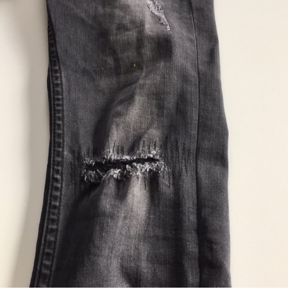 BLK DNM Grey Distressed Skinny Jeans - Picture 4 of 8